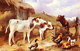 Calves, Chicken and a Duck by Walter Hunt